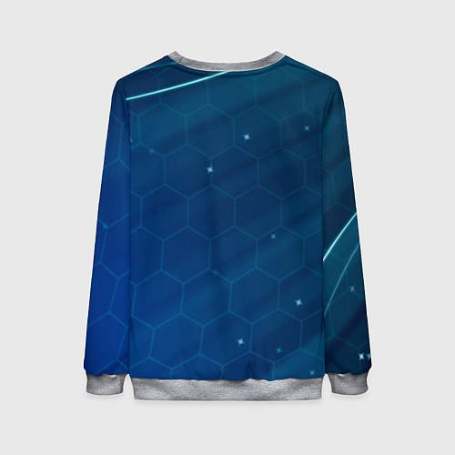 Женский свитшот Real madrid голубая абстракция / 3D-Меланж – фото 2