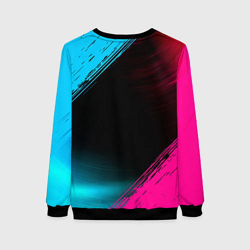 Женский свитшот Chery - neon gradient / 3D-Черный – фото 2