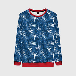 Свитшот женский Космонавт с котом, цвет: 3D-красный