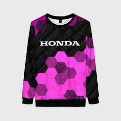 Свитшот женский Honda pro racing: символ сверху, цвет: 3D-черный