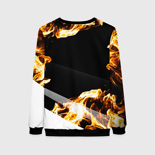 Женский свитшот Juventus legendary sport fire / 3D-Черный – фото 2
