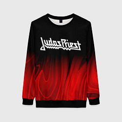 Женский свитшот Judas Priest red plasma