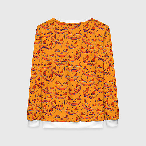 Женский свитшот Halloween Pumpkin Pattern / 3D-Белый – фото 2
