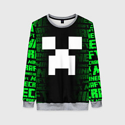 Женский свитшот Лицо Крипера - Майнкрафт