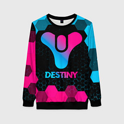Свитшот женский Destiny - neon gradient, цвет: 3D-черный