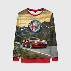 Женский свитшот Альфа - Ромео на горной дороге