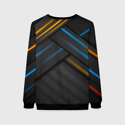 Женский свитшот Переплетение полос / 3D-Черный – фото 2