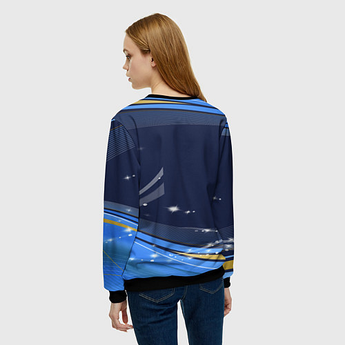 Женский свитшот Хацуне Мику - вокалоид / 3D-Черный – фото 4