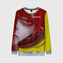 Женский свитшот Человек-бензопила взгляд Макимы