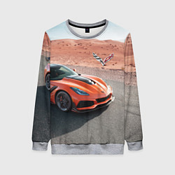 Свитшот женский Chevrolet Corvette - Motorsport - Desert, цвет: 3D-меланж
