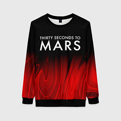 Женский свитшот Thirty Seconds to Mars red plasma