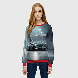 Свитшот женский Mercedes AMG - Motorsport, цвет: 3D-красный — фото 2