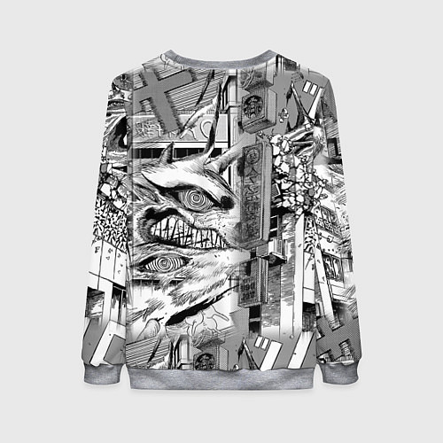 Женский свитшот Аки Человек Бензопила / 3D-Меланж – фото 2