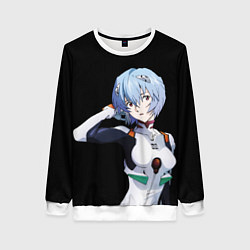 Свитшот женский Евангелион - Аянами Рэй, цвет: 3D-белый