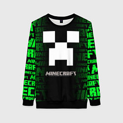 Женский свитшот Minecraft - green creeper