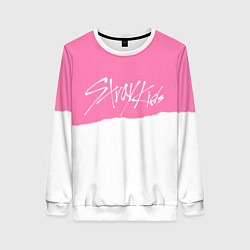 Свитшот женский Stray Kids pink and white, цвет: 3D-белый