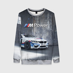 Свитшот женский BMW M4 GT4 - racing team - motorsport, цвет: 3D-меланж