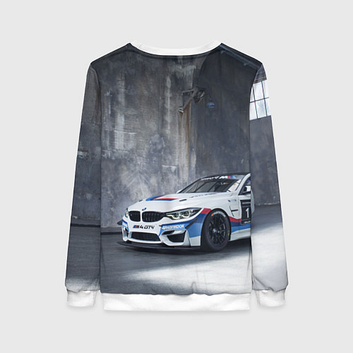 Женский свитшот BMW M4 GT4 - racing team - motorsport / 3D-Белый – фото 2