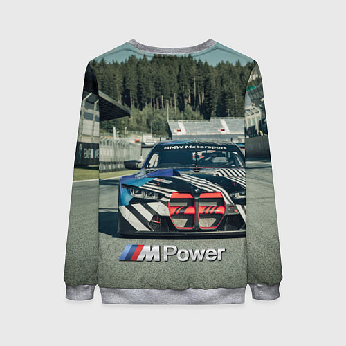 Женский свитшот BMW M Power - Motorsport - Racing team / 3D-Меланж – фото 2