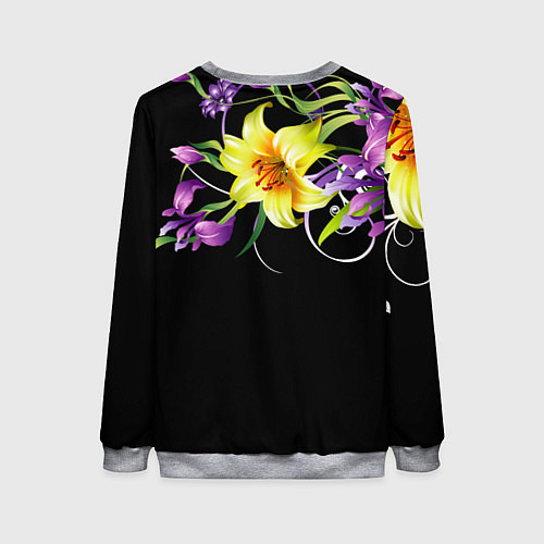 Женский свитшот Лилии / 3D-Меланж – фото 2