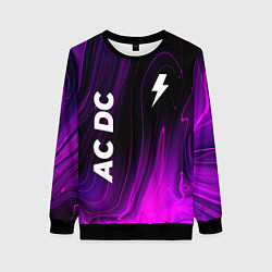 Свитшот женский AC DC violet plasma, цвет: 3D-черный