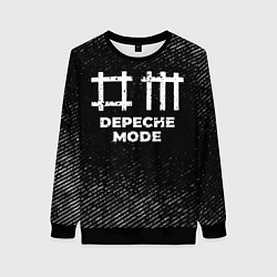 Женский свитшот Depeche Mode с потертостями на темном фоне