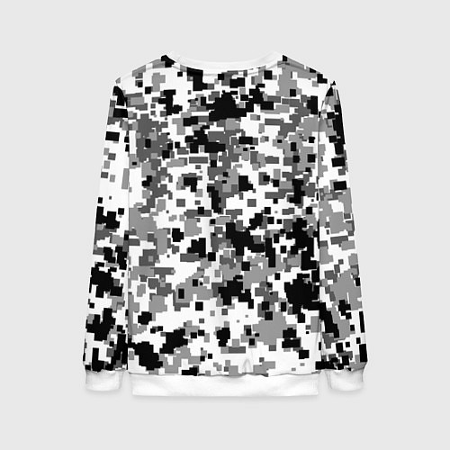 Женский свитшот Городской пиксель камуфляж / 3D-Белый – фото 2