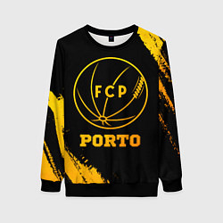 Свитшот женский Porto - gold gradient, цвет: 3D-черный