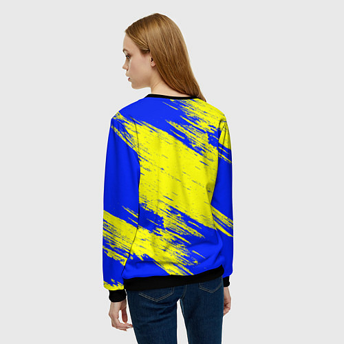 Женский свитшот Радужные друзья радостный Синий / 3D-Черный – фото 4