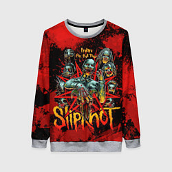 Свитшот женский Slipknot red satan, цвет: 3D-меланж