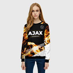 Свитшот женский Ajax legendary sport fire, цвет: 3D-черный — фото 2