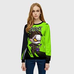 Свитшот женский Slipknot green, цвет: 3D-черный — фото 2