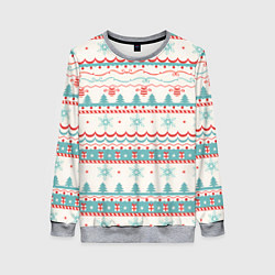 Женский свитшот Новогодний свитер, но без оленей