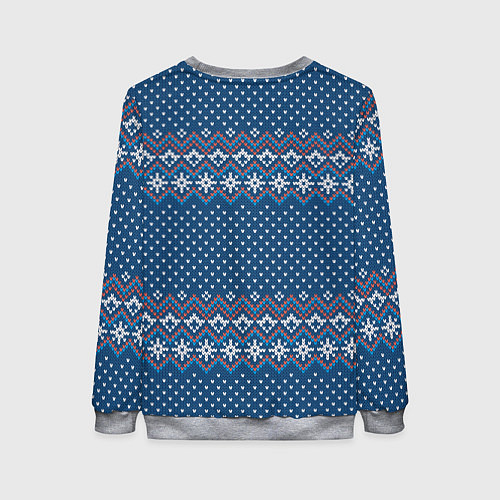 Женский свитшот Вязанный стиль - классика / 3D-Меланж – фото 2