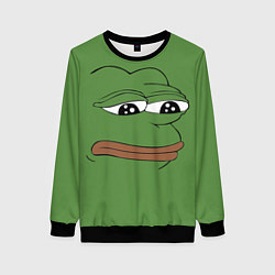 Женский свитшот Лягушонок Pepe грустит