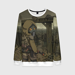 Женский свитшот STALKER тень чернобыля нарисованный постер