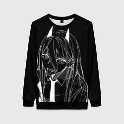 Свитшот женский Милая Пауер - Человек бензопила, цвет: 3D-черный