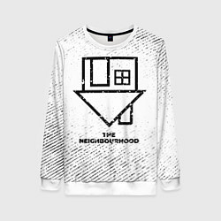 Женский свитшот The Neighbourhood с потертостями на светлом фоне