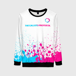 Женский свитшот The Callisto Protocol neon gradient style: символ