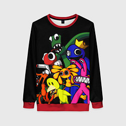 Свитшот женский Персонажи из радужных друзей, цвет: 3D-красный