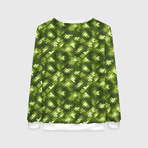 Женский свитшот Милитари Чешуя / 3D-Белый – фото 2
