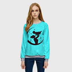 Свитшот женский Дитя с мамой, цвет: 3D-меланж — фото 2