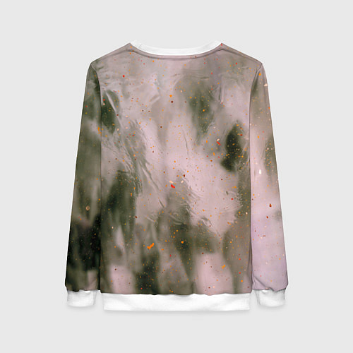 Женский свитшот Абстрактный туман и следы красок / 3D-Белый – фото 2