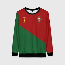 Свитшот женский Роналду сборная Португалии, цвет: 3D-черный