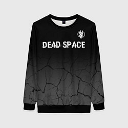 Женский свитшот Dead Space glitch на темном фоне: символ сверху