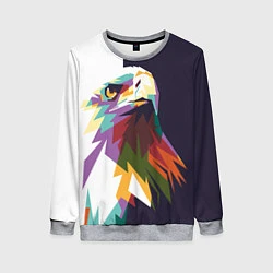 Свитшот женский Орел-птица гордая, цвет: 3D-меланж