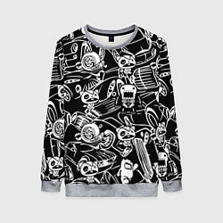 Свитшот женский JDM Pattern, цвет: 3D-меланж