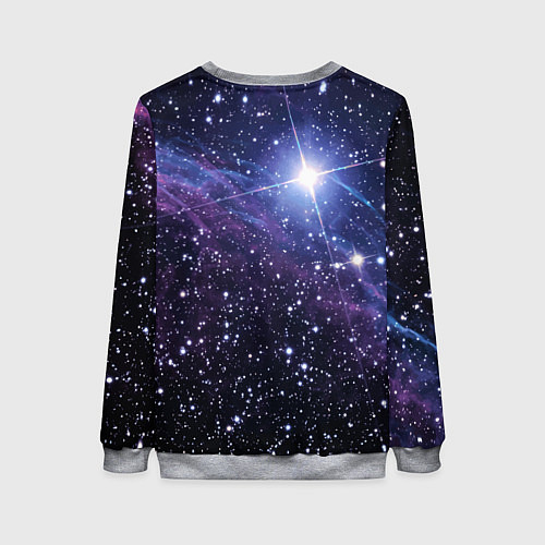 Женский свитшот Три котика в открытом космосе / 3D-Меланж – фото 2