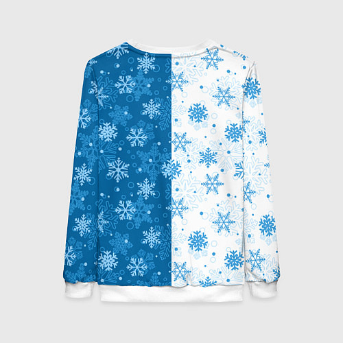 Женский свитшот Красивые снежинки / 3D-Белый – фото 2