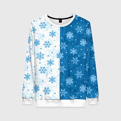 Женский свитшот Красивые снежинки
